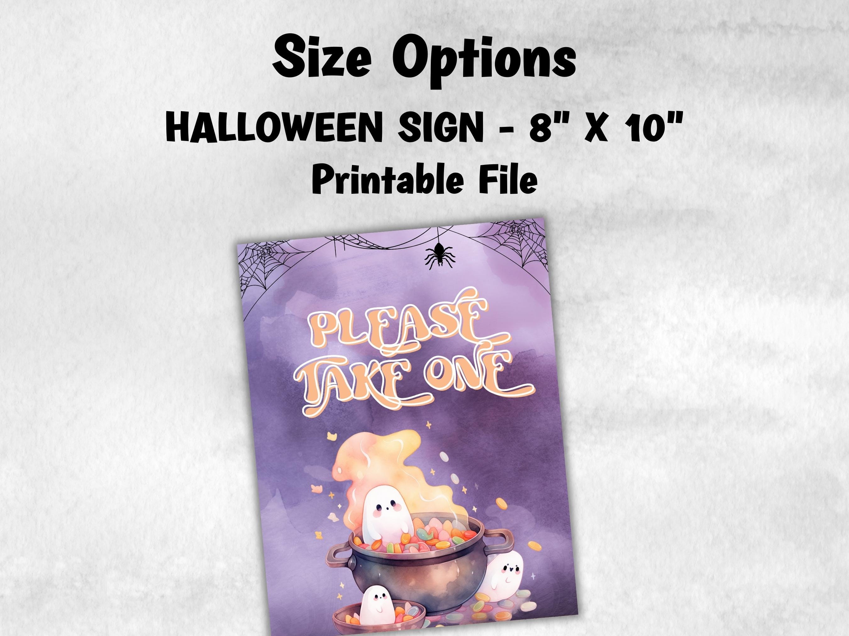 Please Take One, Trick Or Treat Sign, Ghosts Goblins Welcome sign, Halloween Treat Sign Printable, Do Not Disturb, Candy Station Sign, Favor-New Listings -TheHustlingCatLady-Party Games