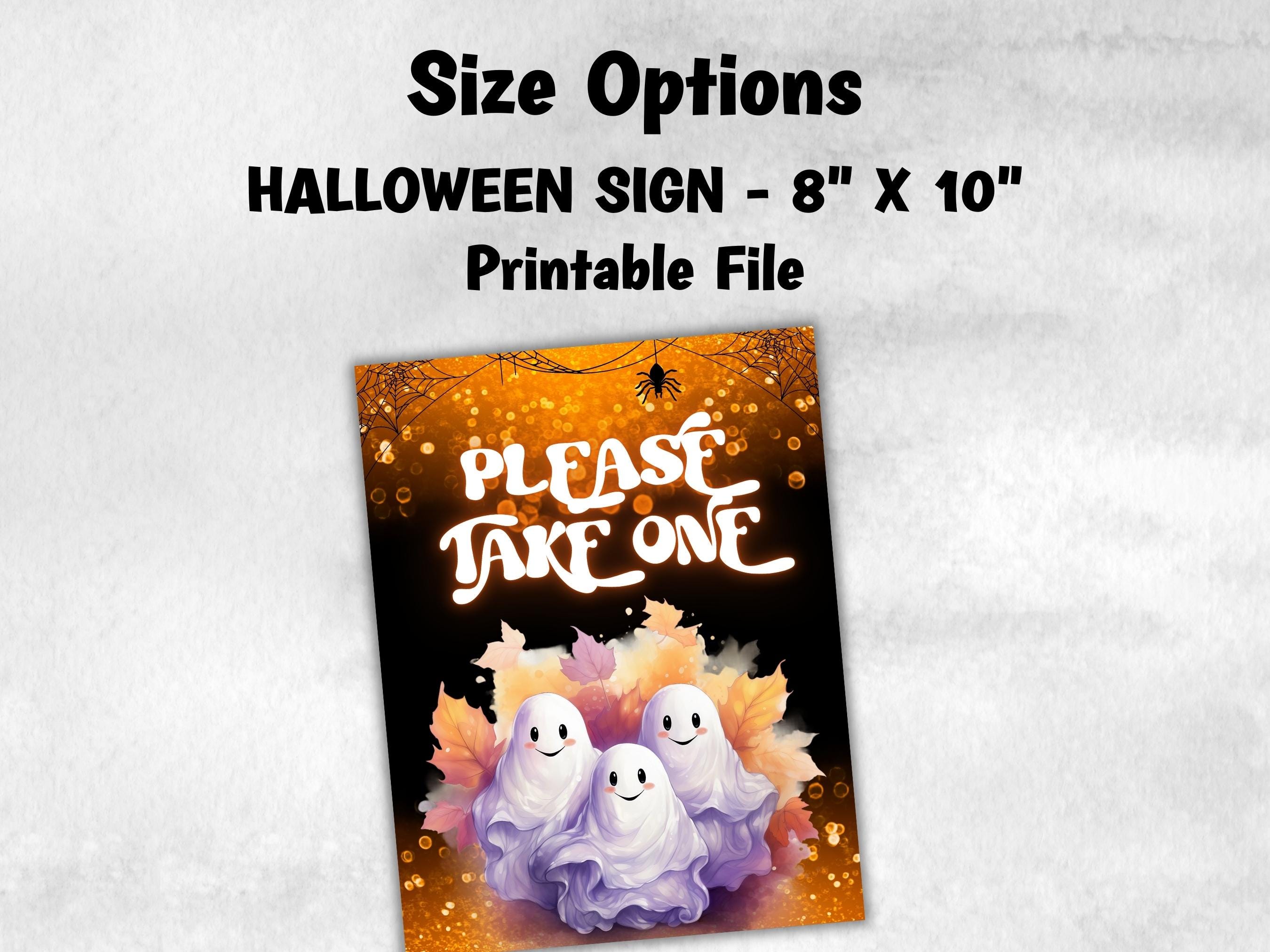 Halloween Treat Sign, Please Take One, Trick Or Treat Sign, Ghosts Goblins Welcome sign Printable, Do Not Disturb, Candy Station Sign, Favor-New Listings -TheHustlingCatLady-Party Games