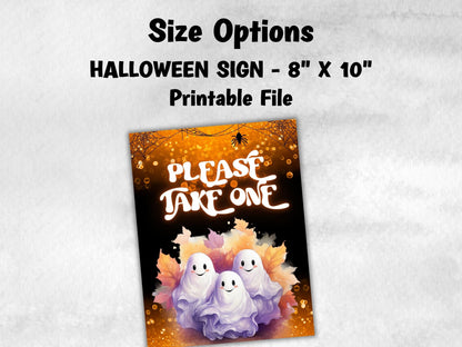 Halloween Treat Sign, Please Take One, Trick Or Treat Sign, Ghosts Goblins Welcome sign Printable, Do Not Disturb, Candy Station Sign, Favor-New Listings -TheHustlingCatLady-Party Games