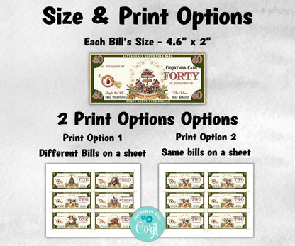 Stocking Stuffer, Ready To Print Christmas Play Money, North Pole Dollar Bill, Printable Christmas Money, Editable Christmas Bucks, Dollar-New Listings -TheHustlingCatLady-Party Games