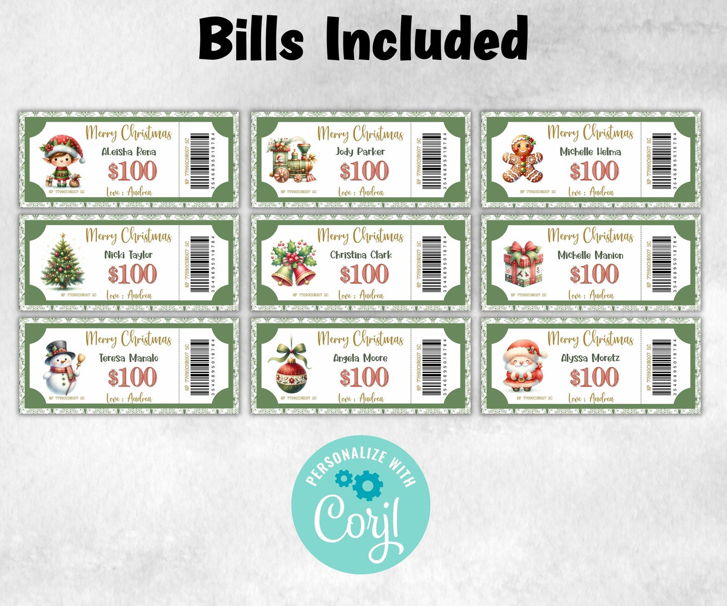 Editable Christmas Dollars, Ready To Print Christmas Play Money, North Pole Dollar Bill, Stocking Stuffer, Printable Christmas Money, Gifts-New Listings -TheHustlingCatLady-Party Games