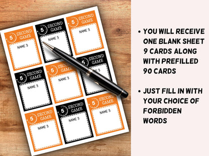 Halloween 5 Second Game, Family Fun Night, Spooky Party Activity, Fast-Paced Trivia, Vintage Game, Classroom Challenge, Office Event Fun-Halloween Printables -TheHustlingCatLady-Party Games