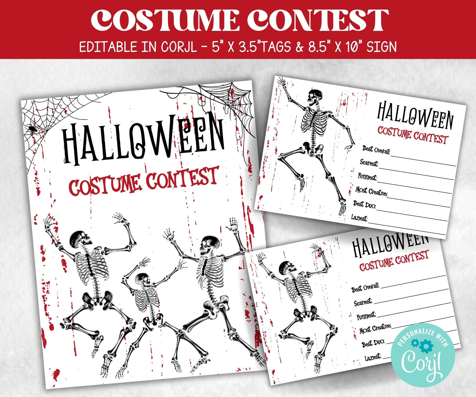 Halloween Contest, Pumpkin Carving Contest Voting Cards, Voting Ballot, Best Costume Award, Costume Vote Cards, Costume Competition, Ballot-New Listings -TheHustlingCatLady-Party Games