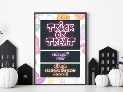 Trick Or Treat Sign, Ghosts Goblins Welcome sign, Halloween Treat Sign Printable, Do Not Disturb, Please Take One, Candy Station Sign, Favor-New Listings -TheHustlingCatLady-Party Games