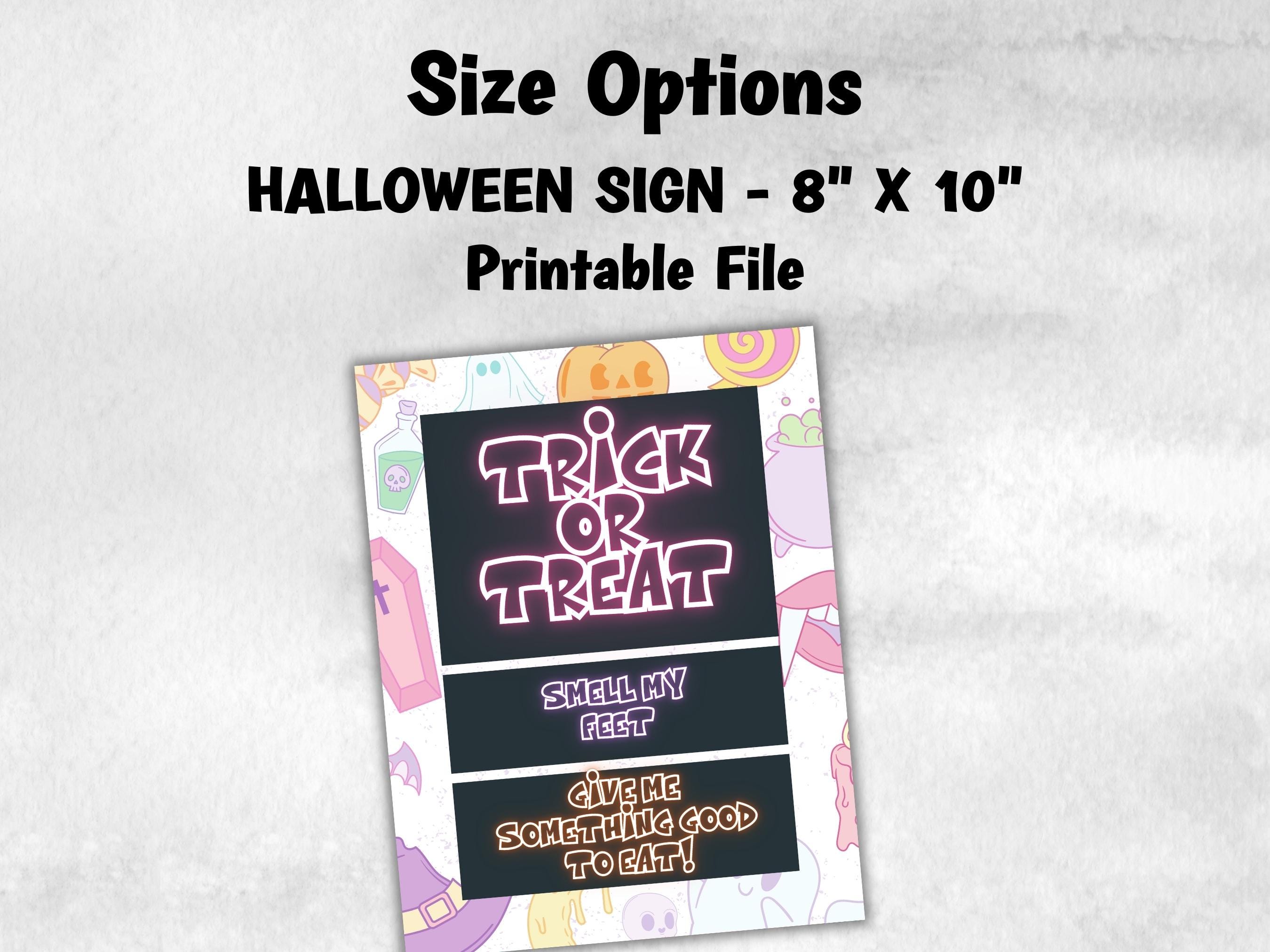 Trick Or Treat Sign, Ghosts Goblins Welcome sign, Halloween Treat Sign Printable, Do Not Disturb, Please Take One, Candy Station Sign, Favor-New Listings -TheHustlingCatLady-Party Games