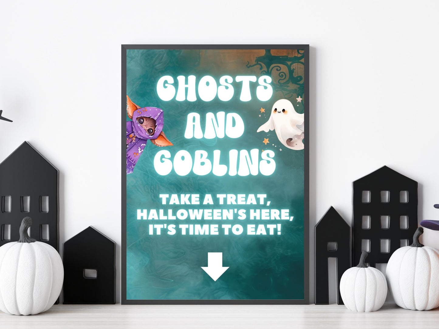 Ghosts Goblins Welcome sign, Trick Or Treat Sign, Halloween Treat Sign Printable, Do Not Disturb, Please Take One, Candy Station Sign, Favor-New Listings -TheHustlingCatLady-Party Games