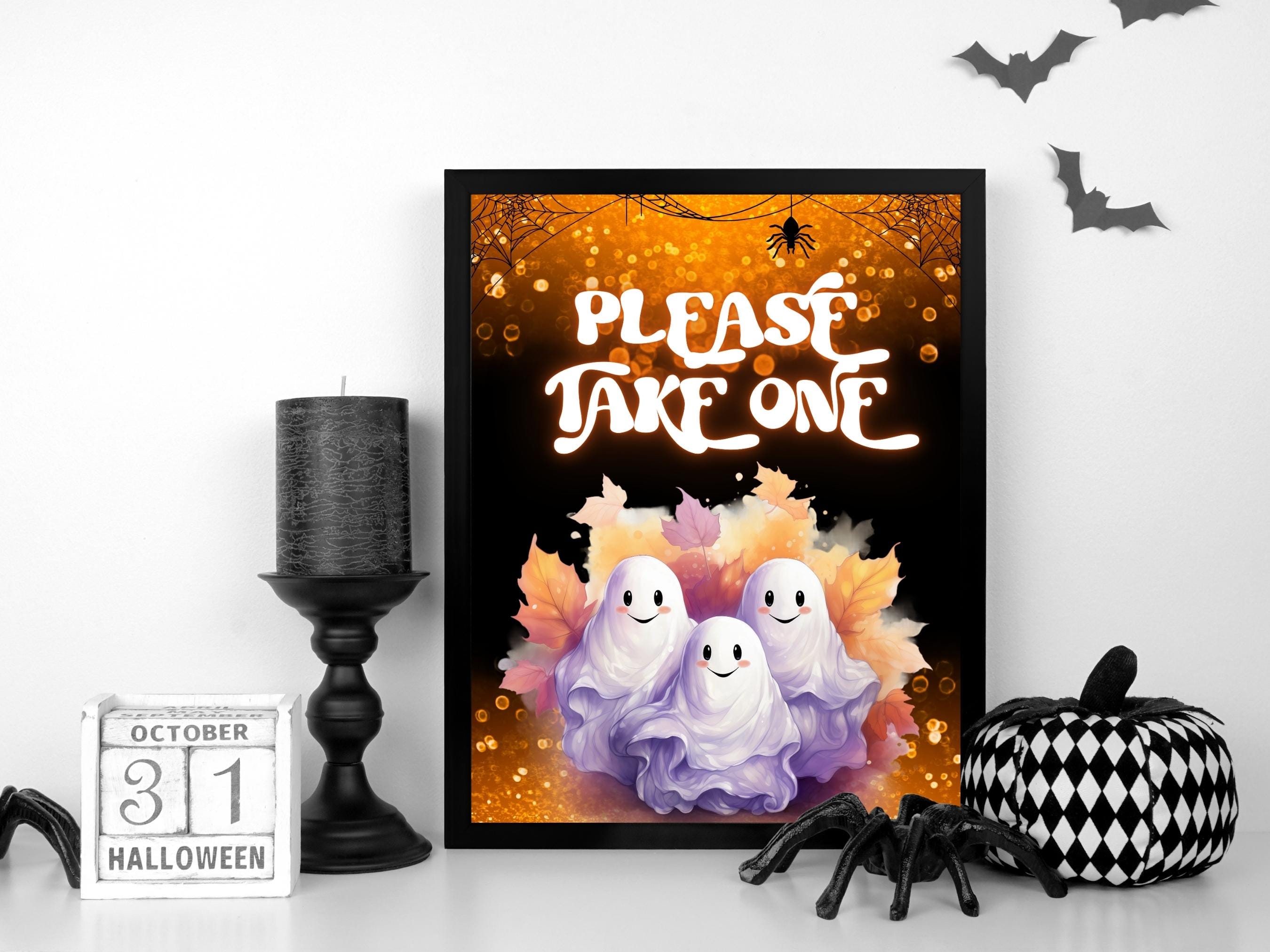 Halloween Treat Sign, Please Take One, Trick Or Treat Sign, Ghosts Goblins Welcome sign Printable, Do Not Disturb, Candy Station Sign, Favor-New Listings -TheHustlingCatLady-Party Games