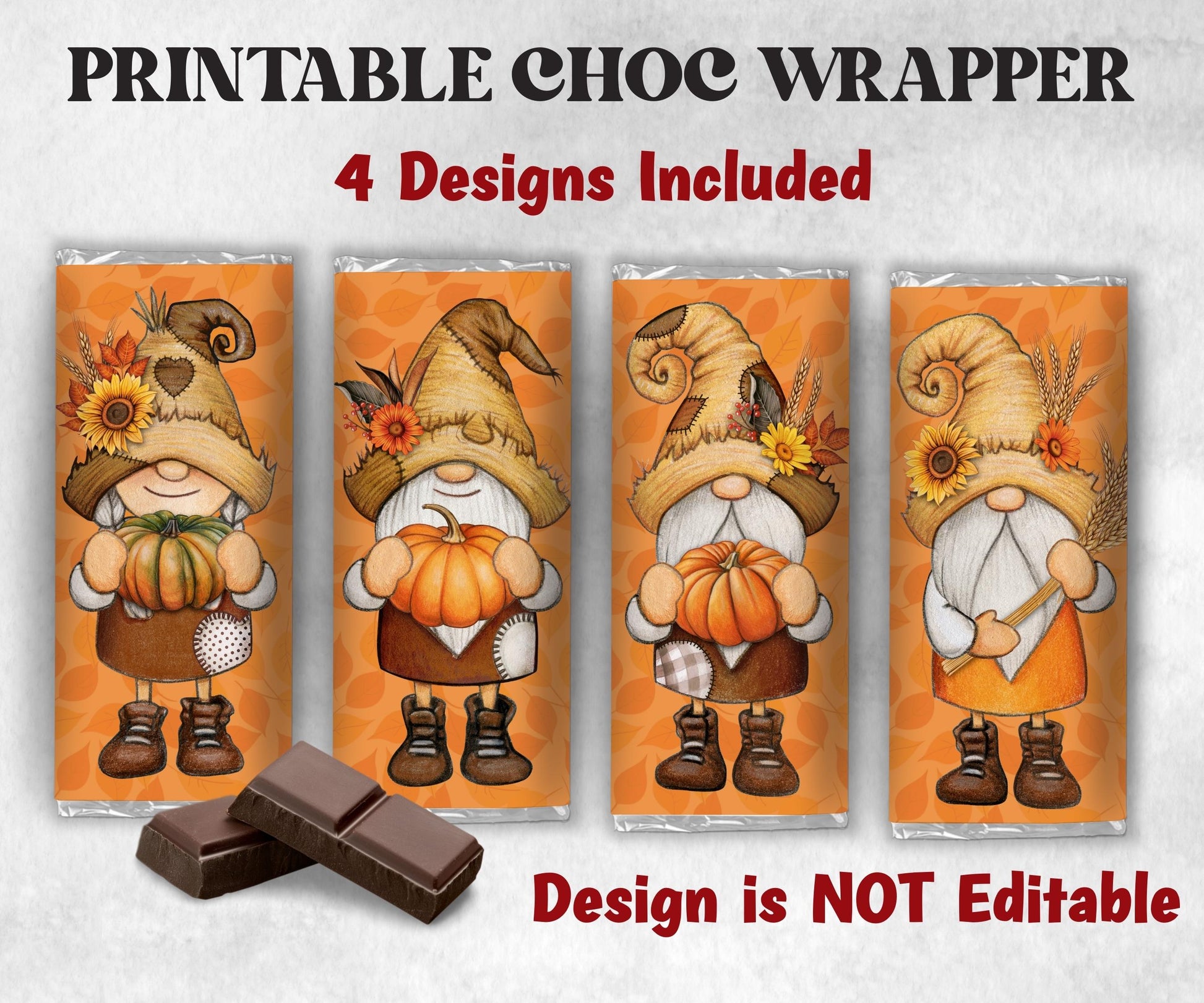 Thanksgiving Chocolate Bar Wrapper, Friendsgiving Party Favor, Teacher Appreciation Gifts, Classroom Thanksgiving Treats, Fall Hostess Gift-Thanksgiving -TheHustlingCatLady-Party Favors