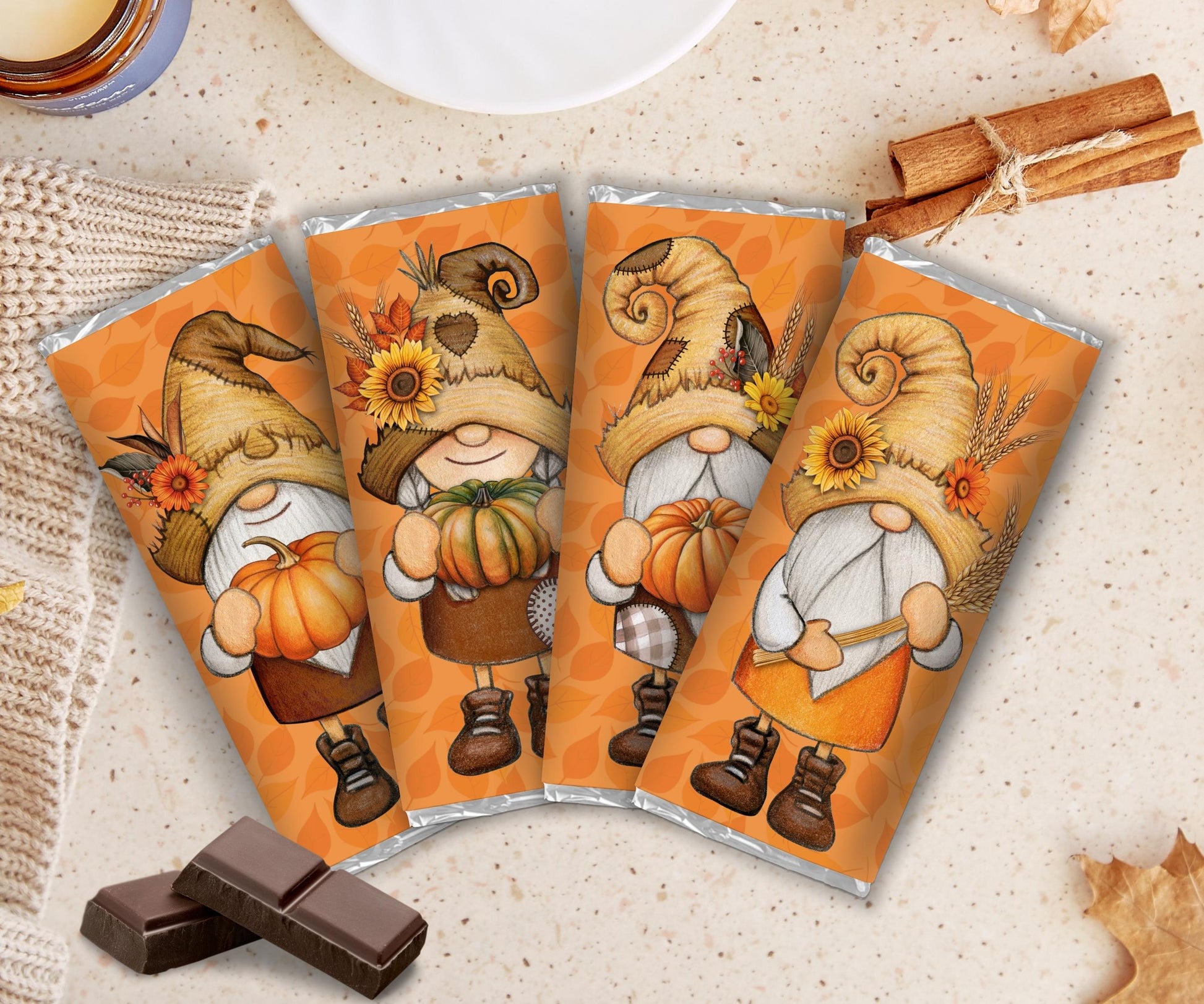 Thanksgiving Chocolate Bar Wrapper, Friendsgiving Party Favor, Teacher Appreciation Gifts, Classroom Thanksgiving Treats, Fall Hostess Gift-Thanksgiving -TheHustlingCatLady-Party Favors