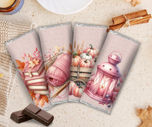 Pastel Pink Classroom Thanksgiving Treats, Teacher Appreciation Gifts, Thanksgiving Chocolate Bar Wrapper, Fall Friendsgiving Party Favor,-Thanksgiving -TheHustlingCatLady-Party Favors