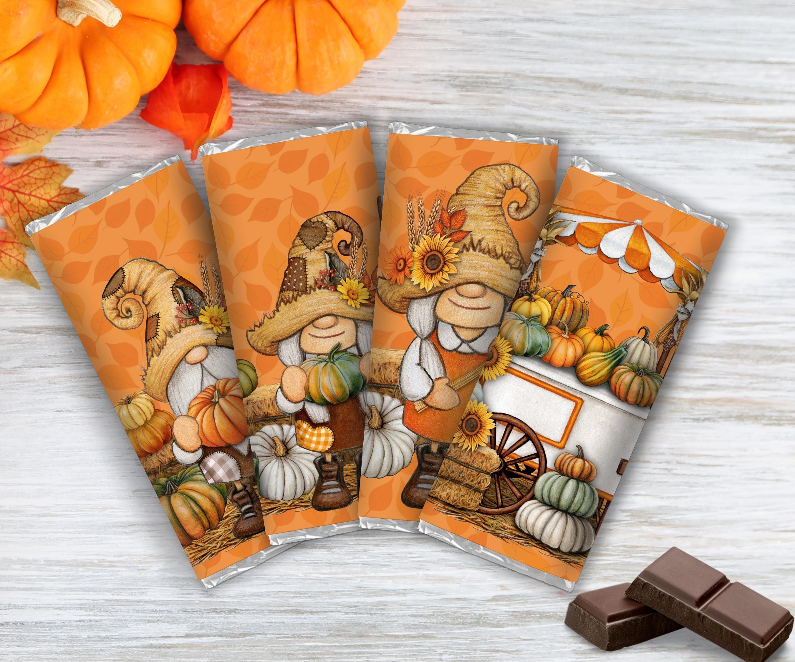 Classroom Thanksgiving Treats, Thanksgiving Chocolate Bar Wrapper, Friendsgiving Party Favor, Teacher Appreciation Gifts, Fall Hostess Gift-Thanksgiving -TheHustlingCatLady-Party Favors