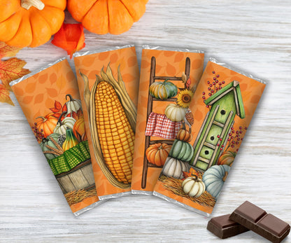 Teacher Appreciation Gifts, Thanksgiving Chocolate Bar Wrapper, Friendsgiving Party Favor, Classroom Thanksgiving Treats, Fall Hostess Gift-Thanksgiving -TheHustlingCatLady-Party Favors