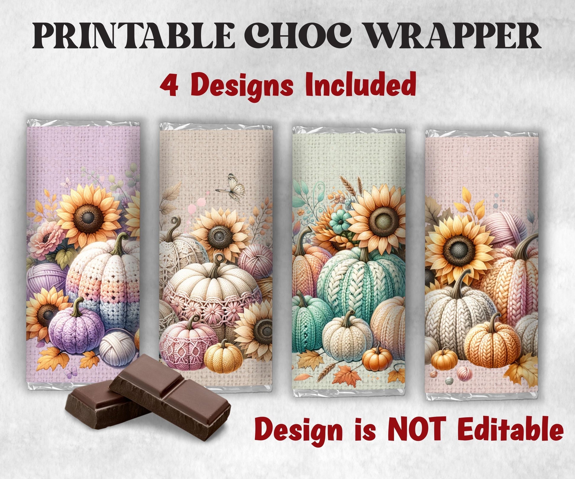 Thanksgiving Crochet Chocolate Bar Wrapper, Teacher Appreciation Gifts, Friendsgiving Party Favor, Classroom Thanksgiving Treats, Fall Gift-Thanksgiving -TheHustlingCatLady-Party Favors