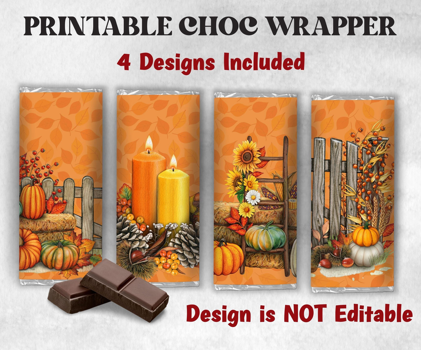 Fall Autumn Friendsgiving Party Favor, Pastel Classroom Thanksgiving Treats, Teacher Appreciation Gifts, Thanksgiving Chocolate Bar Wrapper-Thanksgiving -TheHustlingCatLady-Party Favors