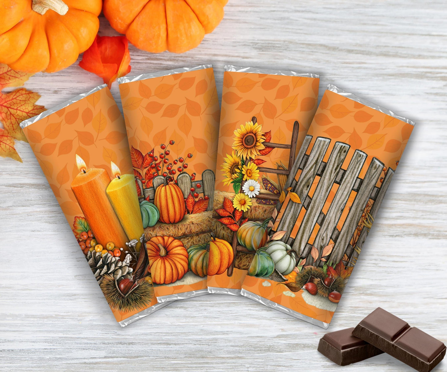 Fall Autumn Friendsgiving Party Favor, Pastel Classroom Thanksgiving Treats, Teacher Appreciation Gifts, Thanksgiving Chocolate Bar Wrapper-Thanksgiving -TheHustlingCatLady-Party Favors