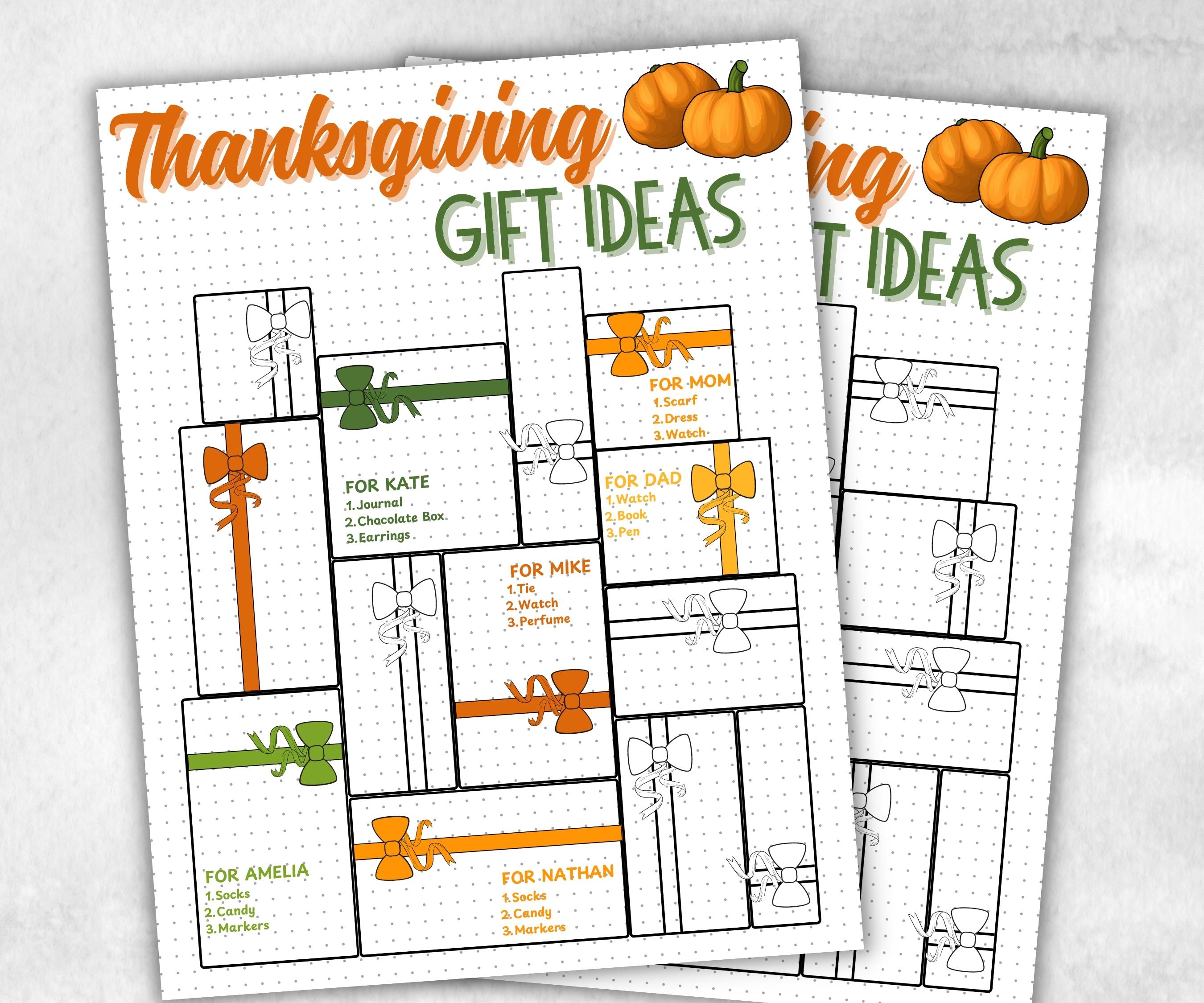 Gift List Tracker, Thanksgiving Gift List, Printable Thanksgiving Gift List Tracker, Gift Planner, printable gifts list, kids thanksgiving-Thanksgiving -TheHustlingCatLady-Party Games