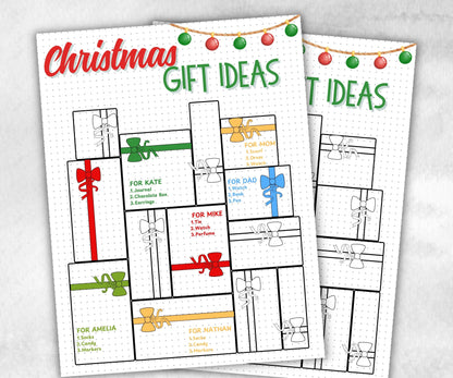 Christmas Gift Tracker, Christmas Shopping List for kid, Printable Christmas Gift List, Holiday Shopping Budget Tracker, Printable Checklist-Christmas -TheHustlingCatLady-Party Games