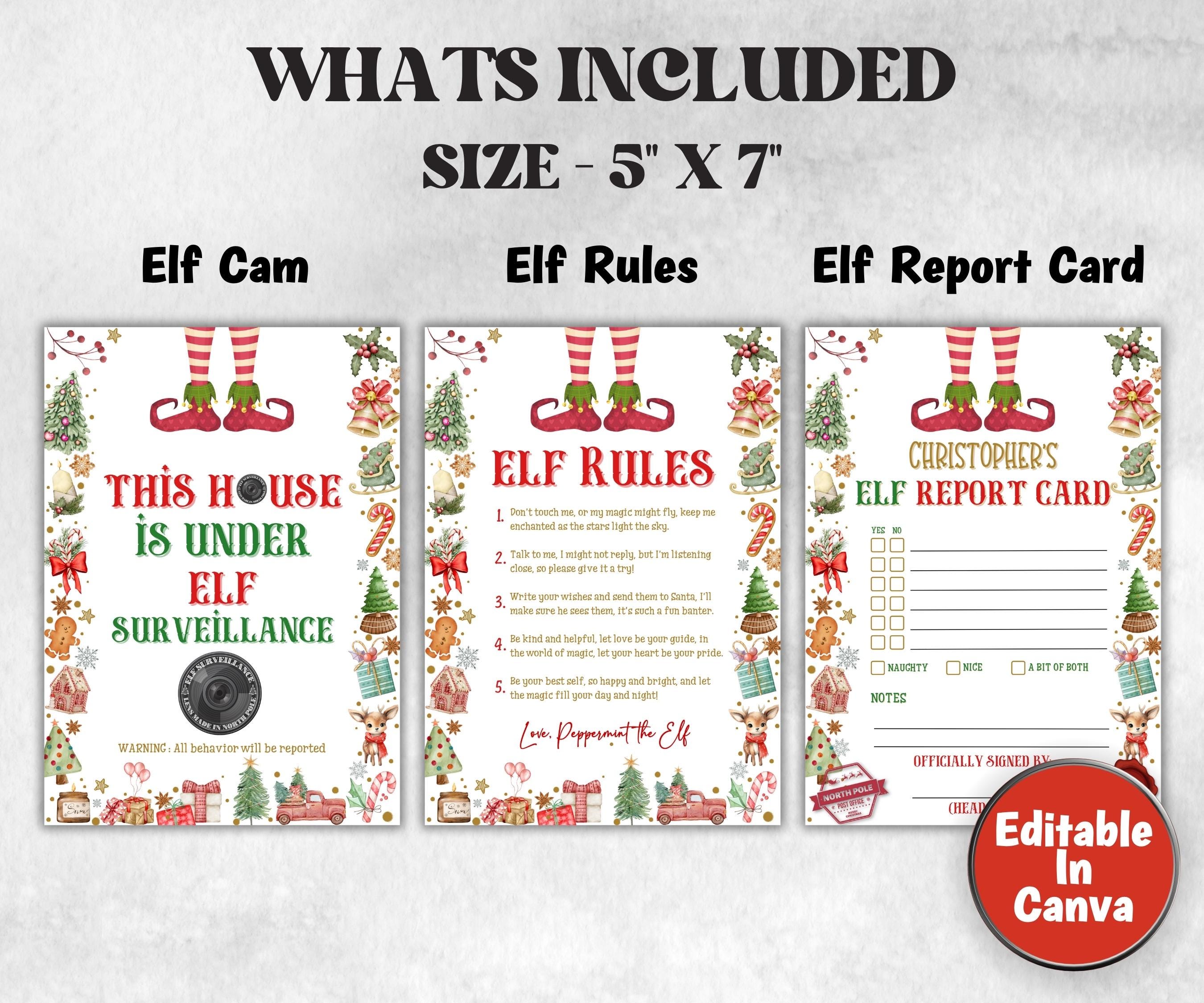 Christmas Elf Bundle, Elf Arrival Letter, Printable Elf Kit, Elf warning Elf Notes, Elf Calendar, Elf Report Card, Elf Adoption Certificate-Christmas -TheHustlingCatLady-Templates