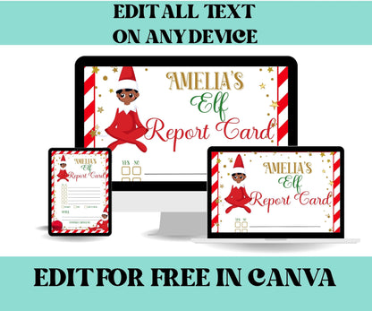 Editable Elf Adoption Certificate, Christmas Elf Cam Bundle , Elf Rules, Elf Kit, Official Elf warning, Elf Notes, Elf Report Card, Elf card-Christmas -TheHustlingCatLady-Templates