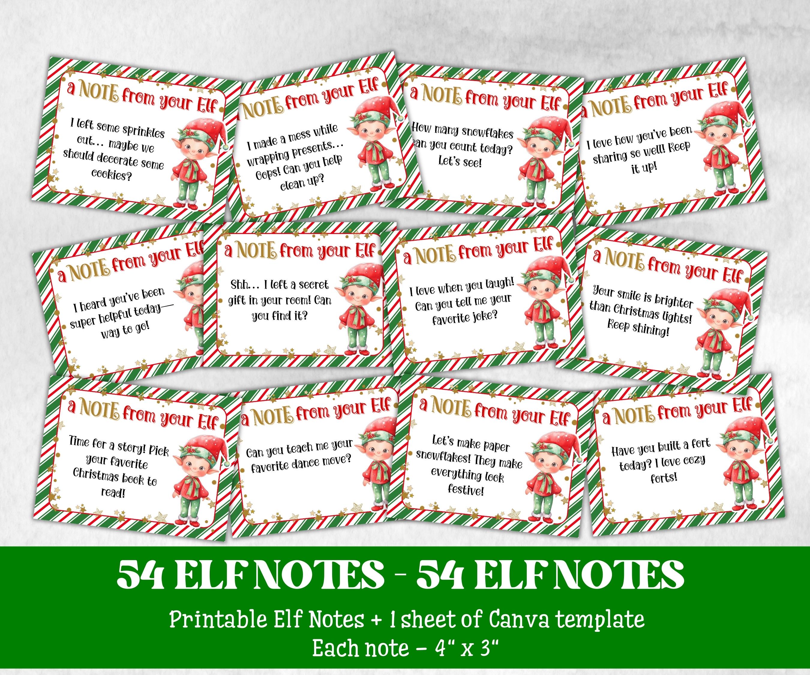 Note from Your Elf, Printable Elf Note, Printable Christmas Activities ...