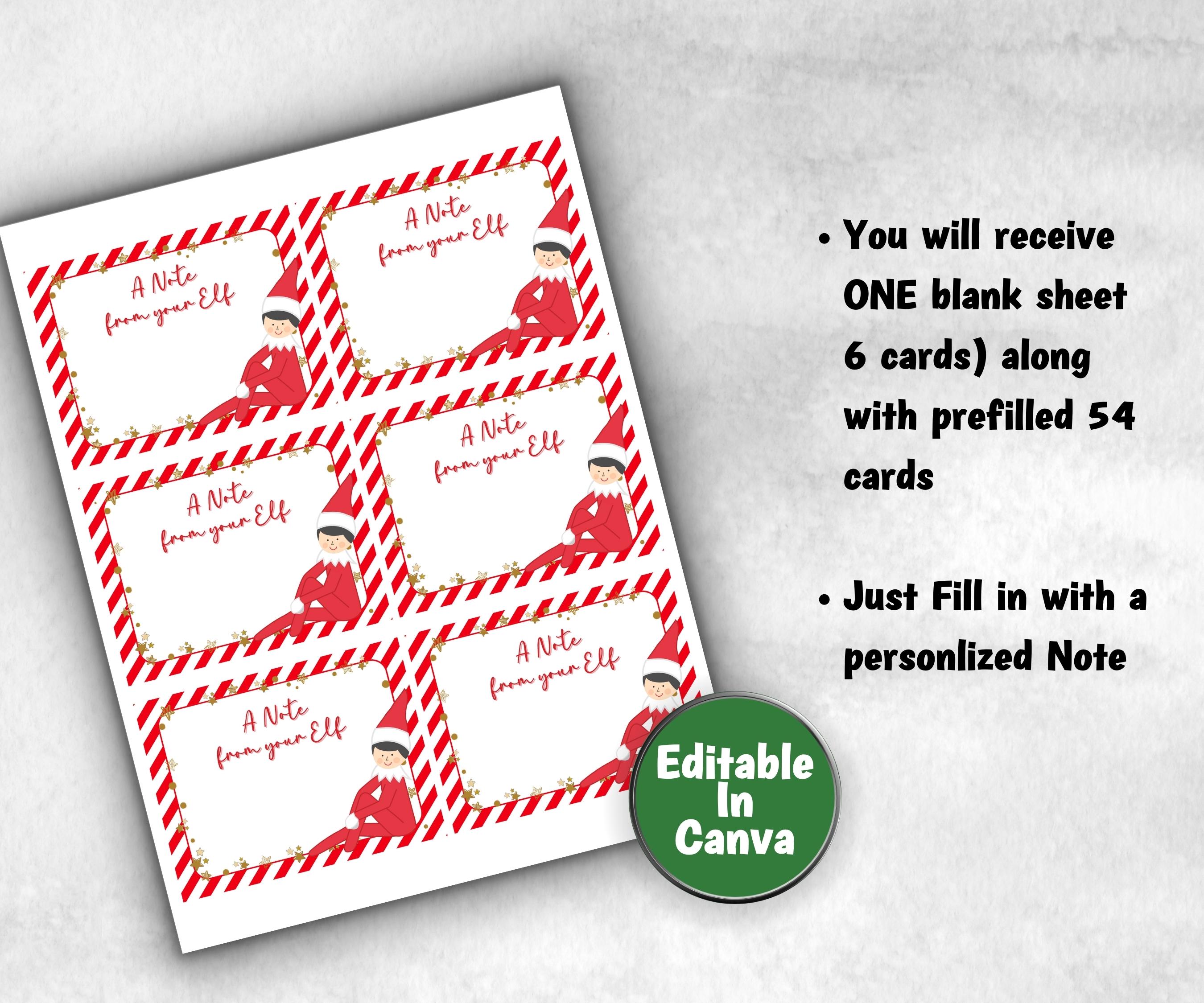 Note from Your xmas Elf, Editable Elf Note, Printable Christmas Activity, Elf Kit for Kid, Elf Arrival Idea, Christmas Elf Prop, Elf Message-Christmas -TheHustlingCatLady-Templates