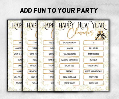 New Year Charades Game, Fun Party Activity, Family Friendly, Digital Game for Celebrations, New Year Charades Ideas, Classroom Activity NYE- -TheHustlingCatLady-Party Games