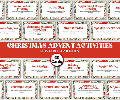 Christmas Advent Activities, Kids Advent Calendar, Christmas Activity Cards, Printable Christmas Countdown, Reusable Advent Traditions-Christmas -TheHustlingCatLady-Party Games