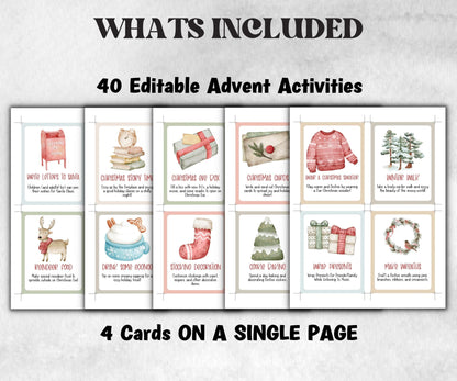 Christmas Activity Cards, Christmas Advent Activities, Kids Advent Calendar, Printable Christmas Countdown, Reusable Advent Traditions-Christmas -TheHustlingCatLady-Party Games