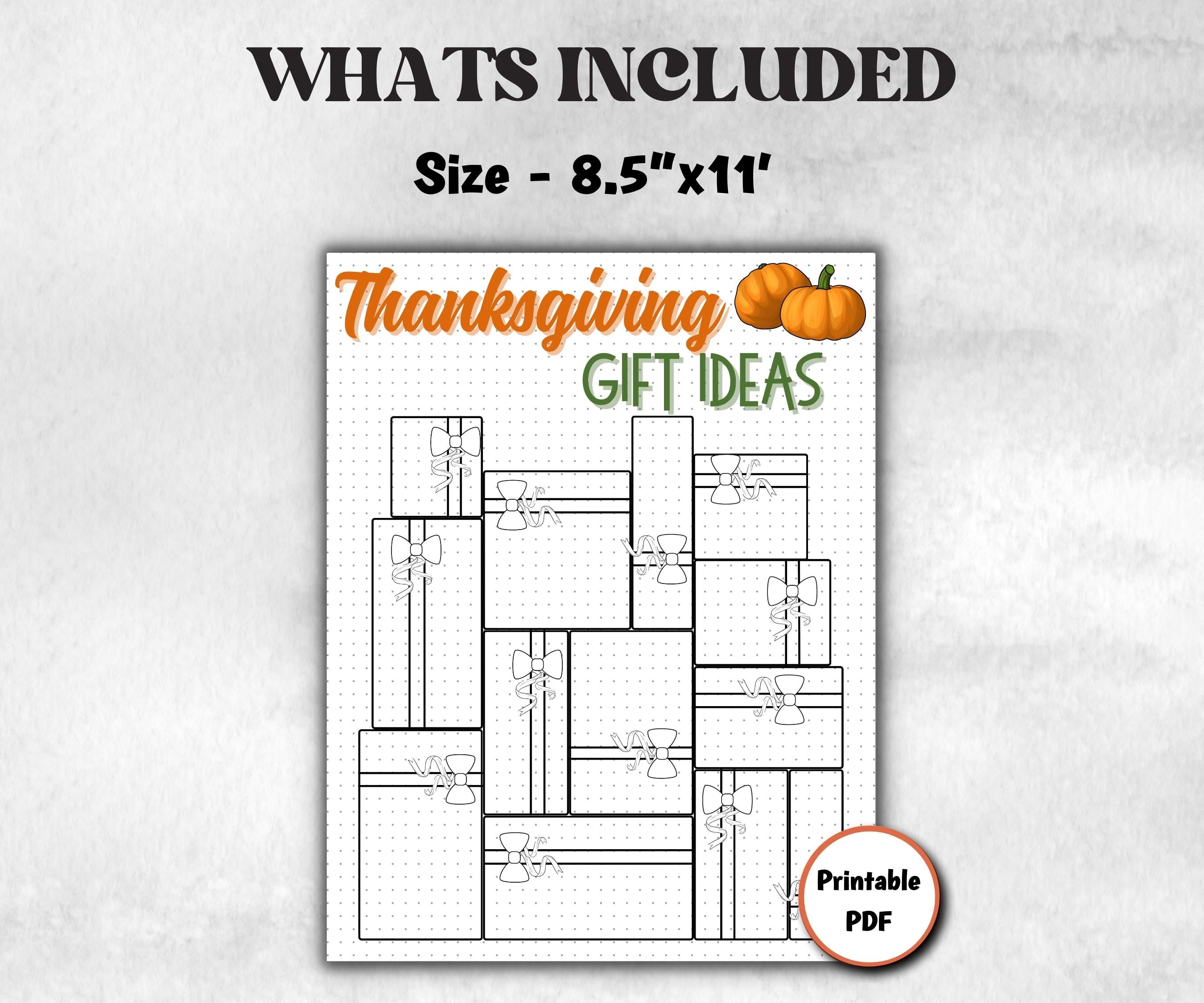 Gift List Tracker, Thanksgiving Gift List, Printable Thanksgiving Gift List Tracker, Gift Planner, printable gifts list, kids thanksgiving-Thanksgiving -TheHustlingCatLady-Party Games