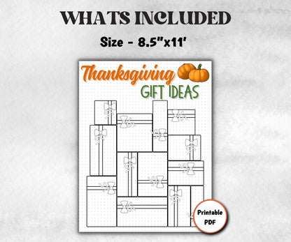 Gift List Tracker, Thanksgiving Gift List, Printable Thanksgiving Gift List Tracker, Gift Planner, printable gifts list, kids thanksgiving-Thanksgiving -TheHustlingCatLady-Party Games