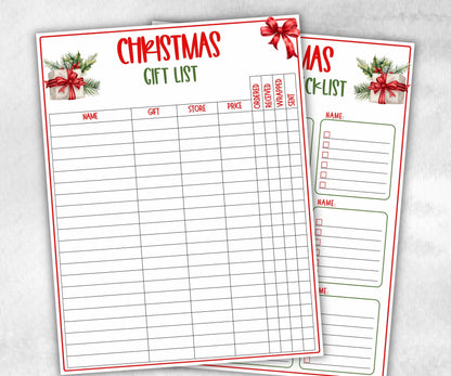 Christmas Shopping List for kid, Printable Christmas Gift List, Holiday Shopping Budget Tracker, Printable Checklist, Christmas Gift Tracker-Christmas -TheHustlingCatLady-Party Games