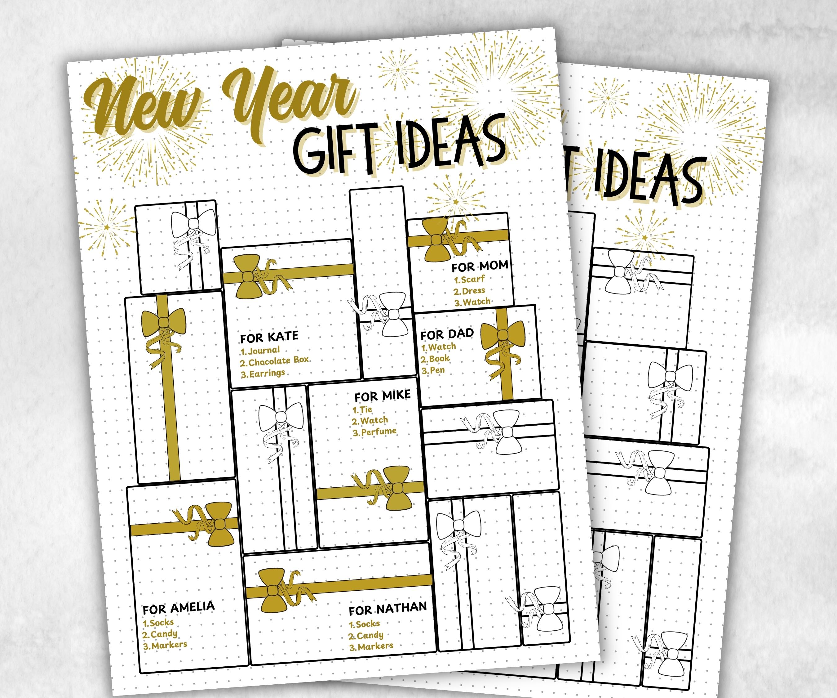 Holiday Shopping Budget Tracker, Printable New Year Gift List, Printable Checklist, New Year Gift Tracker, NYE Shopping List for kid- -TheHustlingCatLady-Party Games