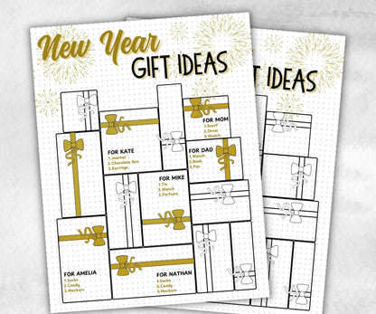 Holiday Shopping Budget Tracker, Printable New Year Gift List, Printable Checklist, New Year Gift Tracker, NYE Shopping List for kid- -TheHustlingCatLady-Party Games