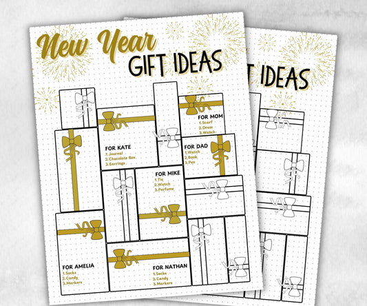 Holiday Shopping Budget Tracker, Printable New Year Gift List, Printable Checklist, New Year Gift Tracker, NYE Shopping List for kid- -TheHustlingCatLady-Party Games