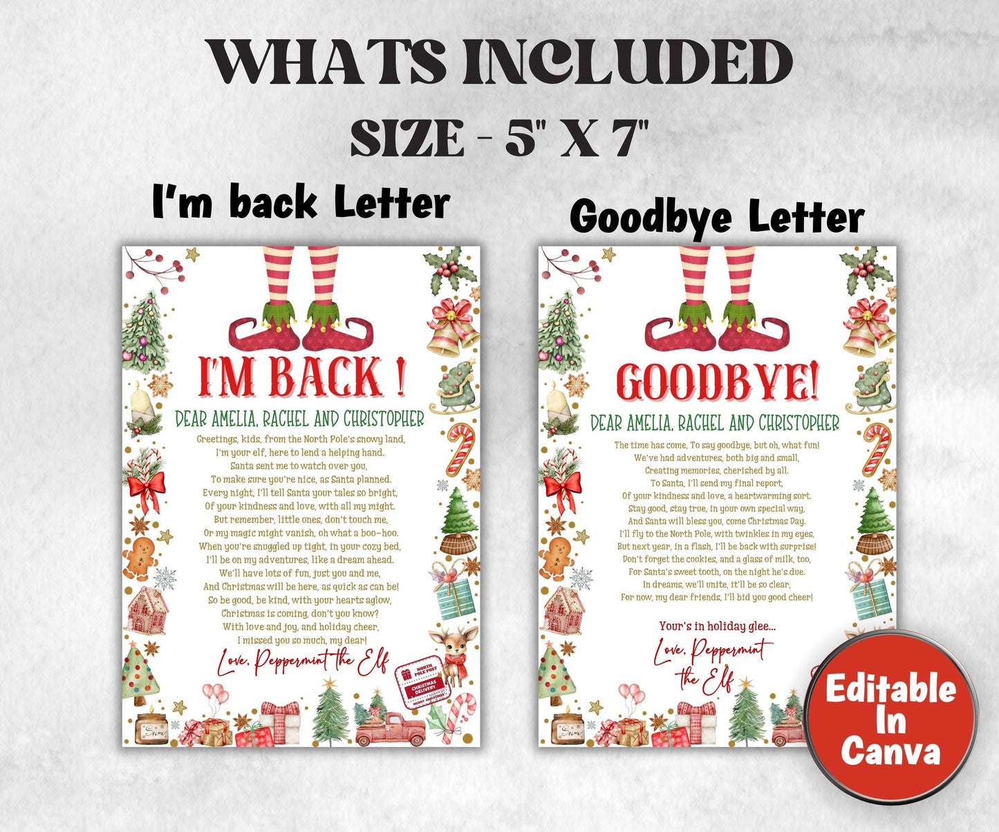 Christmas Elf Bundle, Elf Arrival Letter, Printable Elf Kit, Elf warning Elf Notes, Elf Calendar, Elf Report Card, Elf Adoption Certificate-Christmas -TheHustlingCatLady-Templates