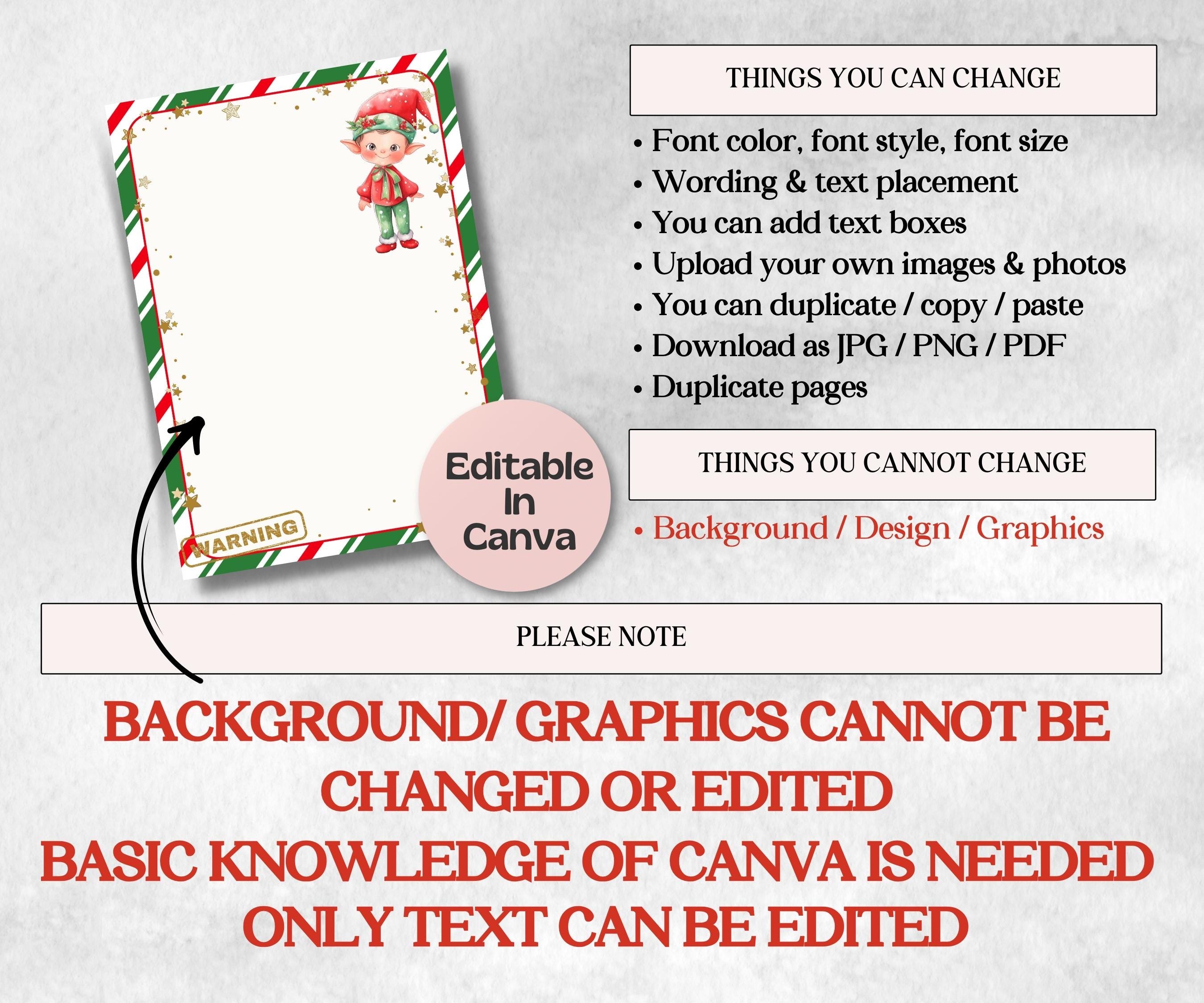 Elf Warning Letter Template, Elf Official Warning Letter, Final Warning Letter, Holiday Kids Christmas Activity, Printable North pole letter-Christmas -TheHustlingCatLady-Templates