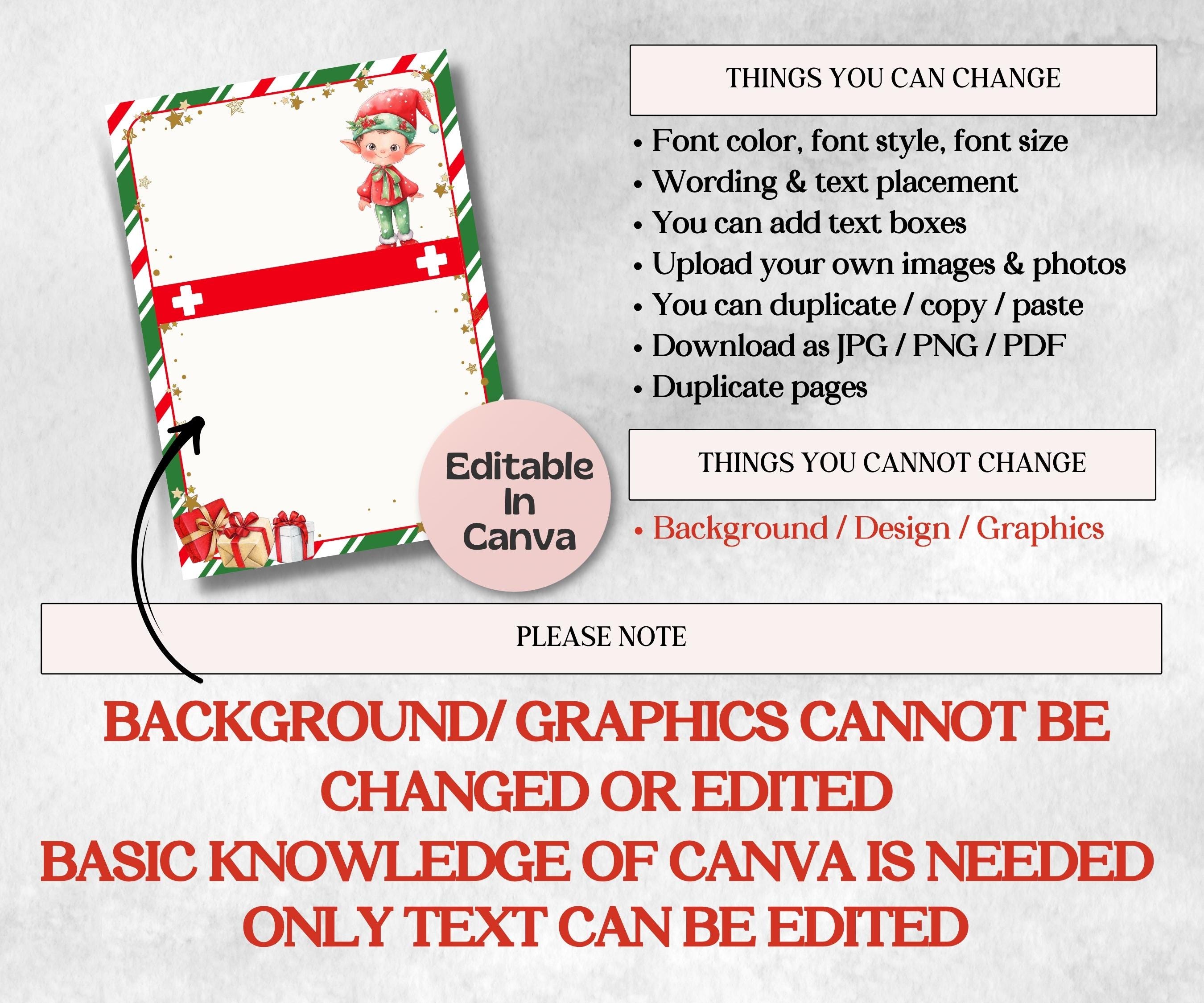 Oh No I’m Sick Elf Letter, Editable Elf Recovery Letter, Kids Elf Printable, Elf Arrival Note, Don’t Touch the Elf, Elf Idea Activities-Christmas -TheHustlingCatLady-Templates