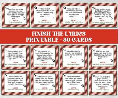 Finish the Lyrics Game, Adult Christmas, Office Coworkers Game, Festive Brunch Ideas, Office Trivia Night, Printable Xmas Party, Xmas Carols-Christmas -TheHustlingCatLady-Party Games