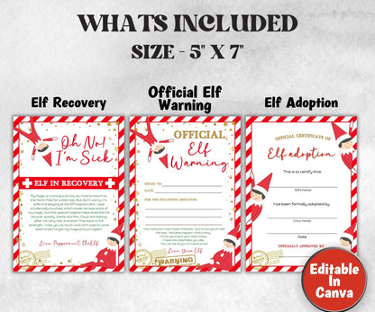 Mini Christmas Elf Cam Bundle , Elf Rules, Elf Kit, Official Elf warning, Elf Notes, Elf Calendar, Elf Report Card, Elf Adoption Certificate-Christmas -TheHustlingCatLady-Templates