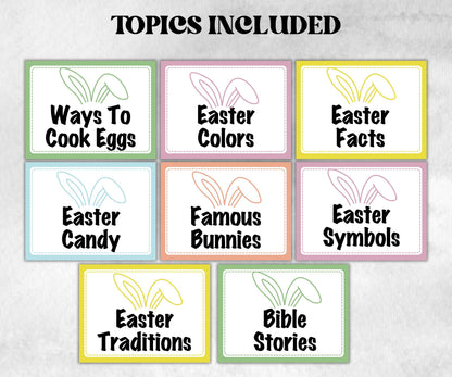 Easter Jeopardy Printable Trivia Game, Easter Family Feud, Office Icebreaker, Team Building, Interactive Holiday Game for Teens, Adults Kids-Easter -TheHustlingCatLady-Party Games