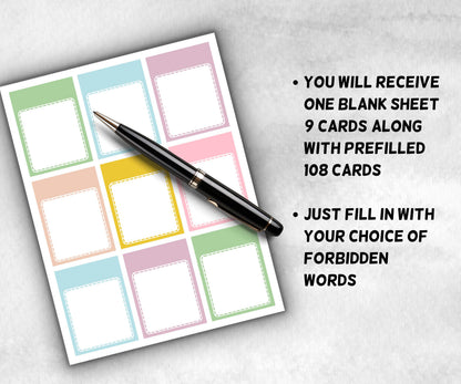 Easter Taboo Printable Game, Forbidden Words Card, Office Group Games, Team Building, Youth Church Party, Adult Fun Night, School Dinner-Easter -TheHustlingCatLady-Party Games