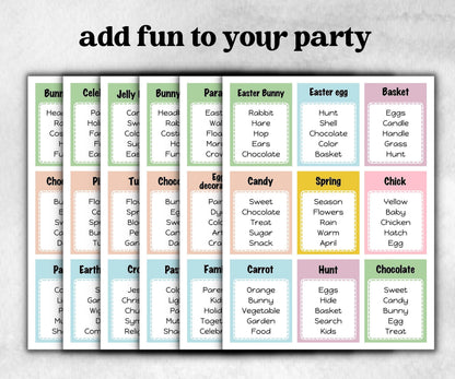 Easter Taboo Printable Game, Forbidden Words Card, Office Group Games, Team Building, Youth Church Party, Adult Fun Night, School Dinner-Easter -TheHustlingCatLady-Party Games