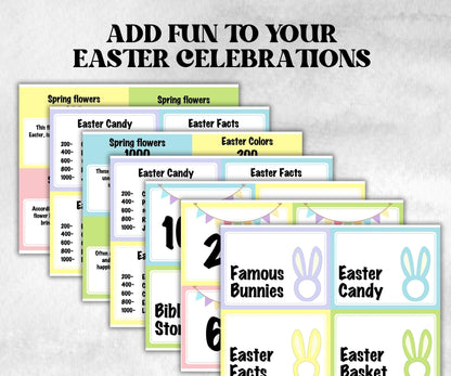 Interactive Easter Game for Teens, Easter Jeopardy Printable Trivia Game, Easter Family Feud, Office Icebreaker, Team Building, Adults Kids-Easter -TheHustlingCatLady-Party Games
