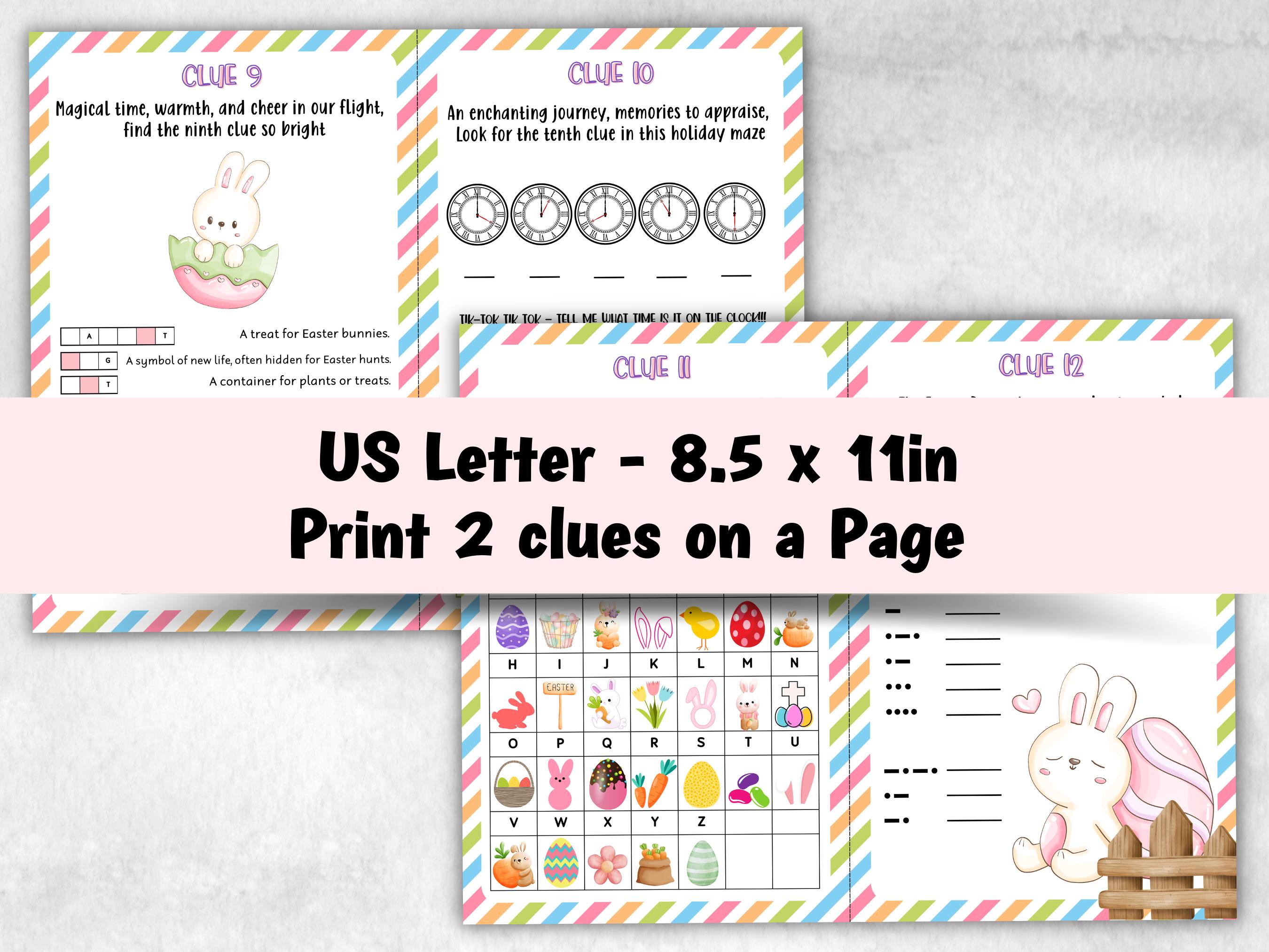 Easter Park Treasure Hunt Printable, Easter Bunny Letter, Riddles, Egg Hunt Clue Cards, Teen Outdoor Scavenger, Family Sunday Easter Party-Easter -TheHustlingCatLady-Party Games