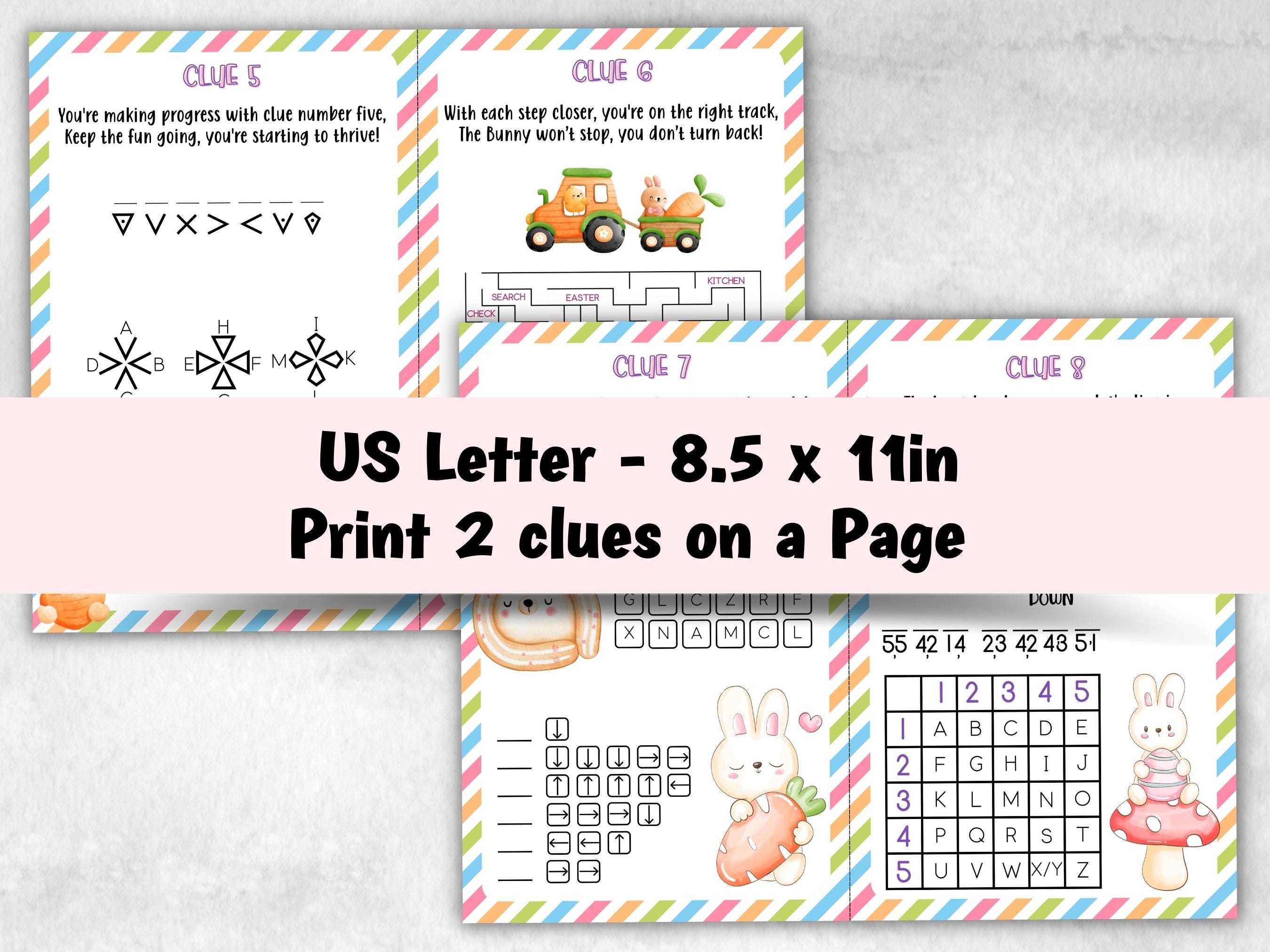 Easter Park Treasure Hunt Printable, Easter Bunny Letter, Riddles, Egg Hunt Clue Cards, Teen Outdoor Scavenger, Family Sunday Easter Party-Easter -TheHustlingCatLady-Party Games