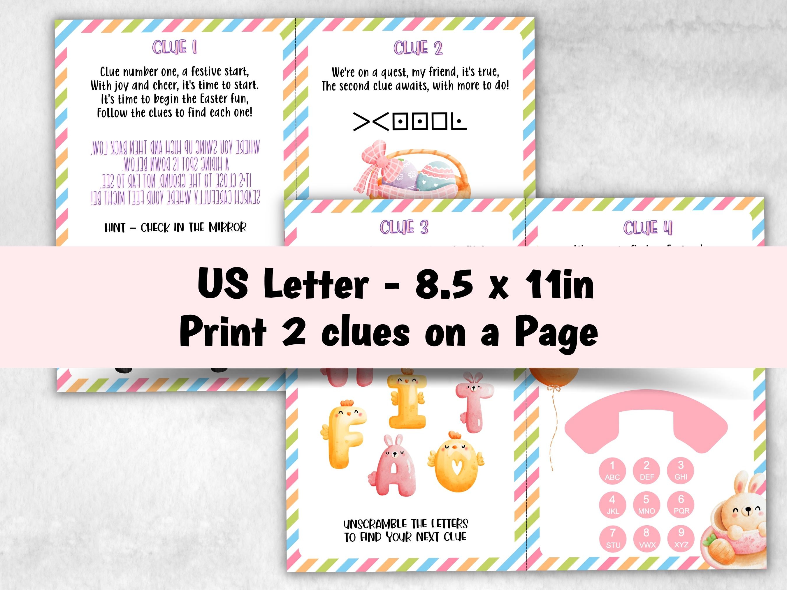 Easter Park Treasure Hunt Printable, Easter Bunny Letter, Riddles, Egg Hunt Clue Cards, Teen Outdoor Scavenger, Family Sunday Easter Party-Easter -TheHustlingCatLady-Party Games
