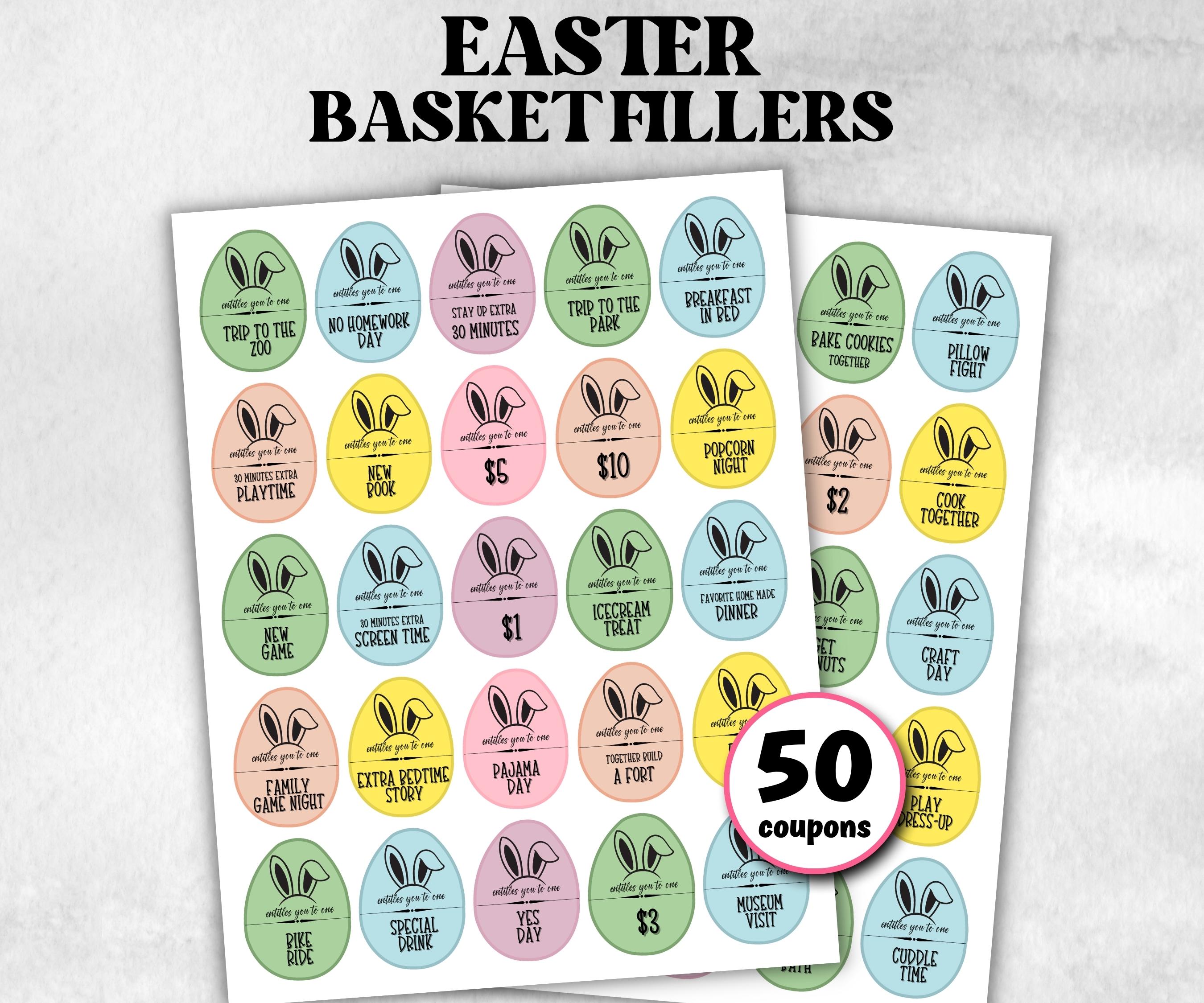 Easter Basket Fillers, Bunny Money, Printable Stuffer, Easter Gift for Kids, Candy Alternative, Bunny Buck, Reward Token, Personalized Treat-Easter -TheHustlingCatLady-Party Games