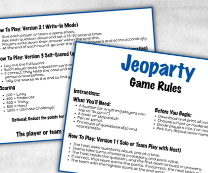 Hanukkah Holiday Jeoparty Trivia Game, Fun Family Activity, Holiday Quiz, Holiday Party Challenge, Holiday, Festive Quiz, Group word Game-Sports Printables -TheHustlingCatLady-Party Games