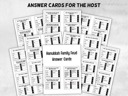 Hanukkah Family Friendly Feud game, Hanukkah Teen Games, Printables Activities, Mensch Hanukkah Quiz, Chanukah Games, Chunukah Trivia Game-Sports Printables -TheHustlingCatLady-Party Games