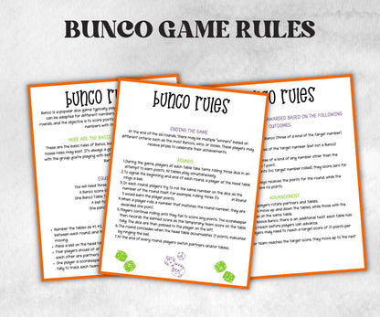 Printable Halloween Bunco Score Sheet, Halloween Bunco Invitation, Bunco Adult Game, Tally Sheet, bunco score card, Spooky bunco night,-Halloween Printables -TheHustlingCatLady-Party Games